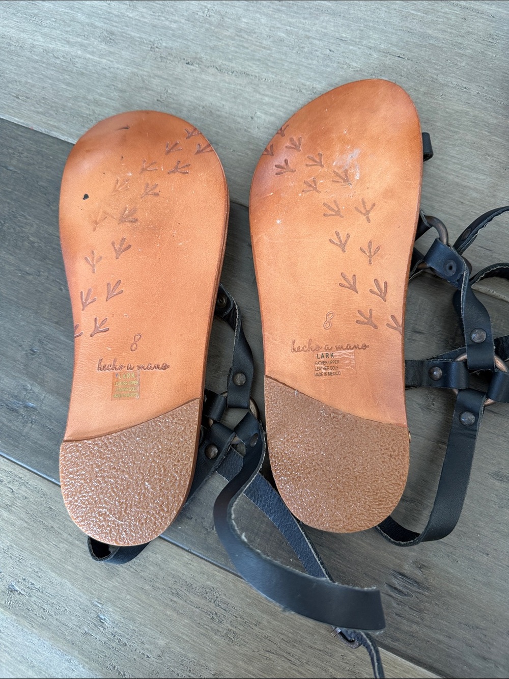 beek Sandals with Black Straps that go around ankle - Picture 3 of 4